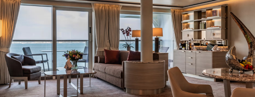 Grande suite ponant vue salon